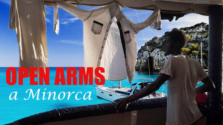 open arms sbarco a minorca