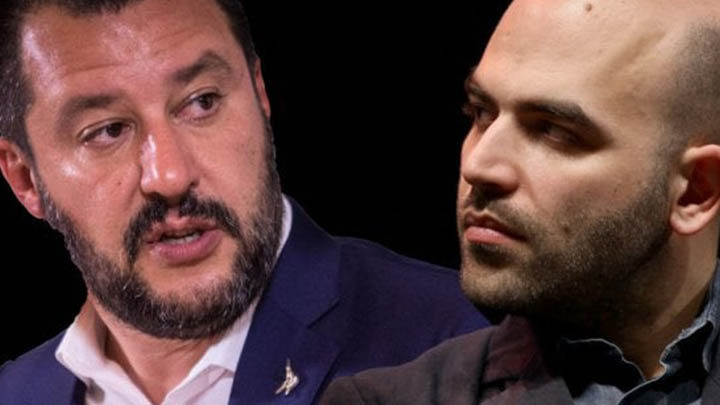 scontro tra saviano e salvini