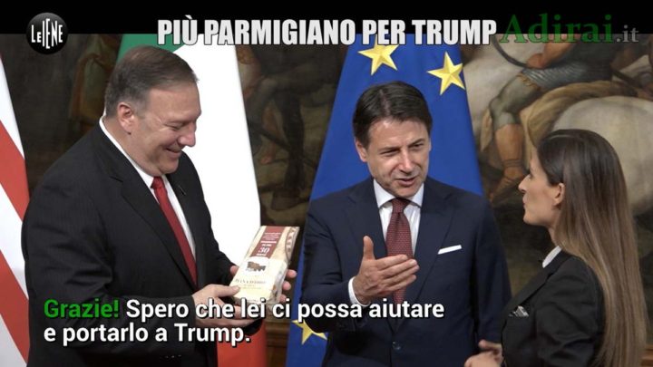le iene a palazzo chigi pompeo parmigiano conte
