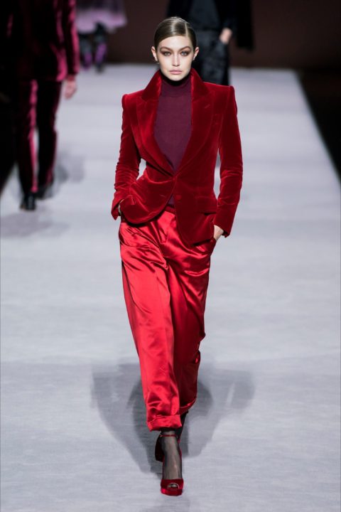 Gigi Hadid alla New York fashion week 2019 per Tom Ford