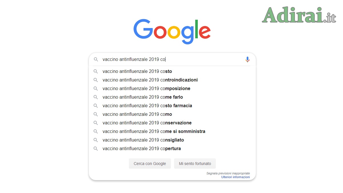 notizie salute google italiani ricerche online