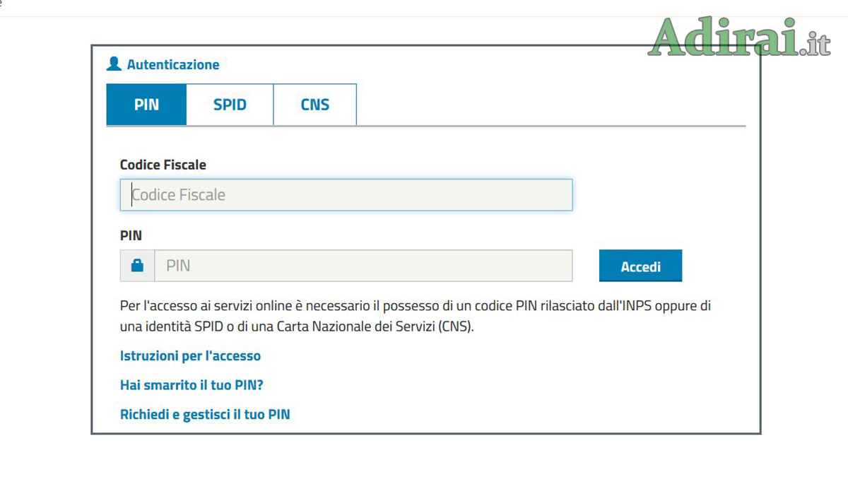 pin inps servizi online come si richiede e come accedere login inps