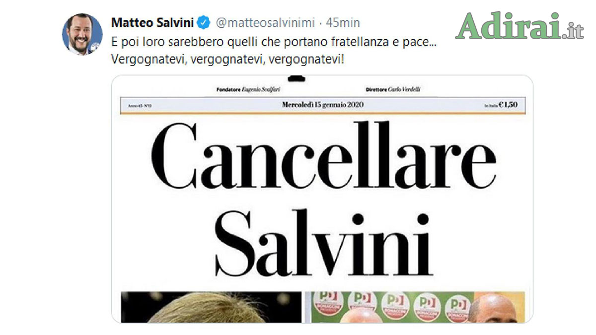 la repubblica contro salvini