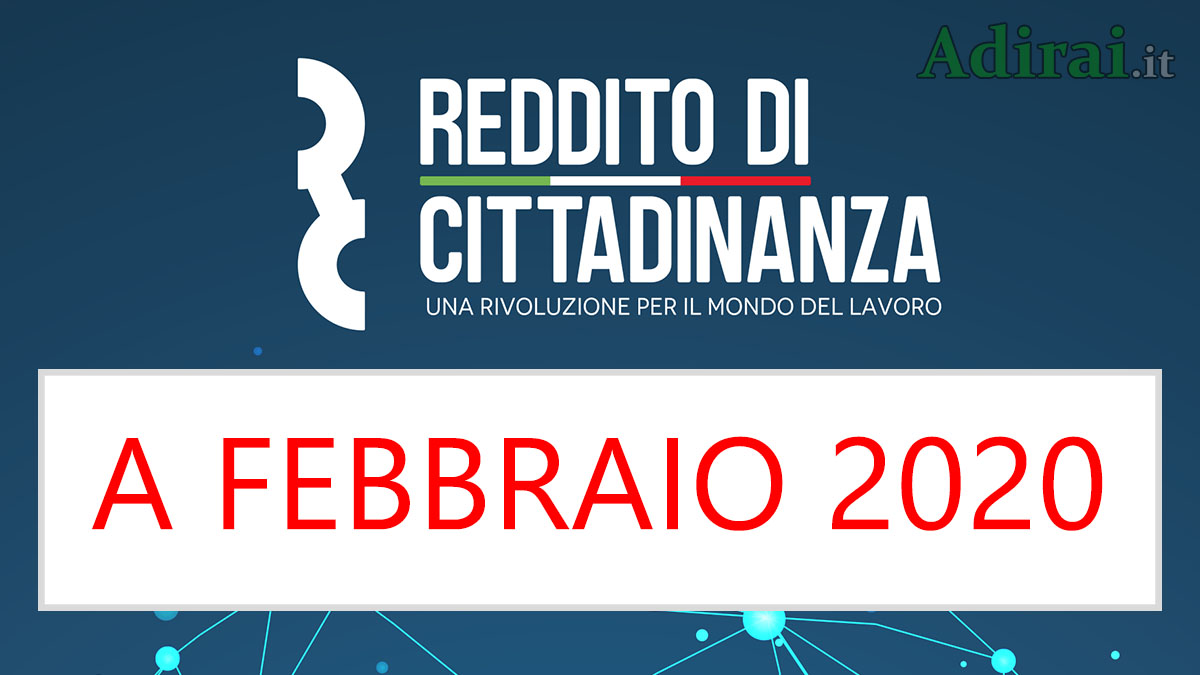 accredito reddito di cittadinanza oggi 27 febbraio 2020