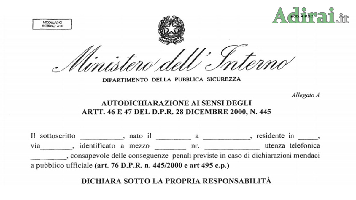 nuova autodichiarazione coronavirus ministero interno 17-03-20