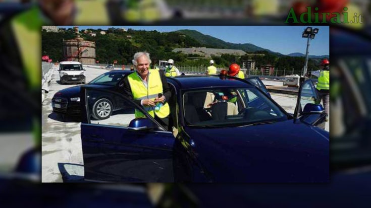 nuovo ponte di genova prima auto civile attraversa