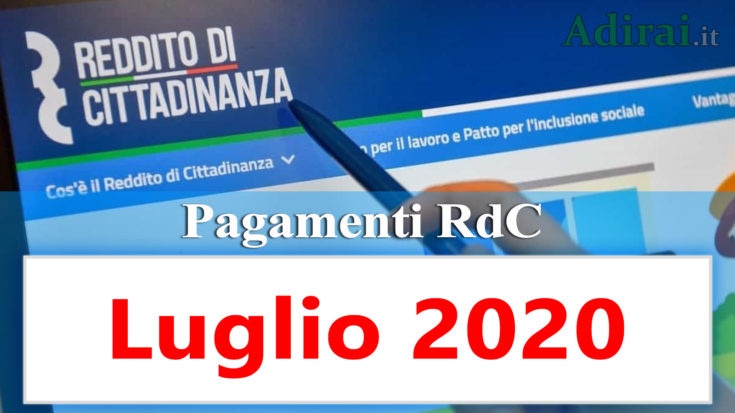 reddito di cittadinanza accredito pagamenti luglio 2020 pagamento ricarica RdC