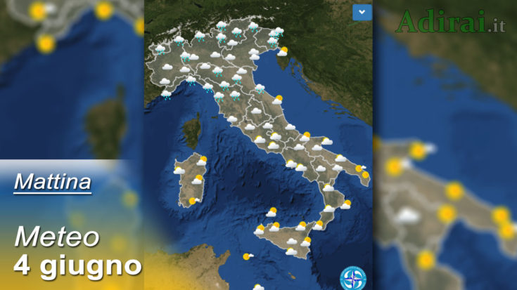 ultime notizie meteo 4 giugno 2020 previsioni mattino pomeriggio sera tempo Aeronautica