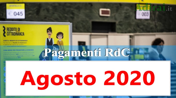 reddito di cittadinanza accredito pagamenti agosto 2020 pagamento ricarica RdC