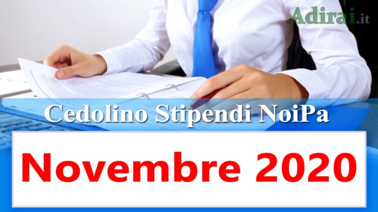 noipa cedolino stipendi pa novembre 2020 - login