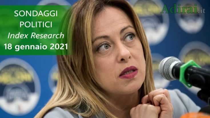 ultimissimi sondaggi politici index research 18 gennaio 2021