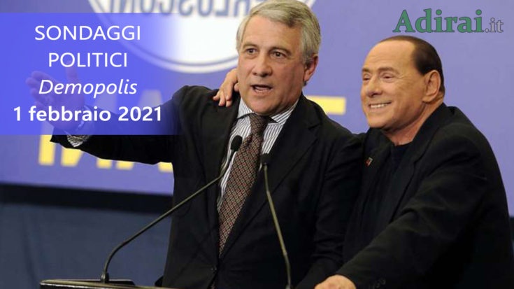 ultimi sondaggi politici demopolis 1 febbraio 2021 berlusconi tajani