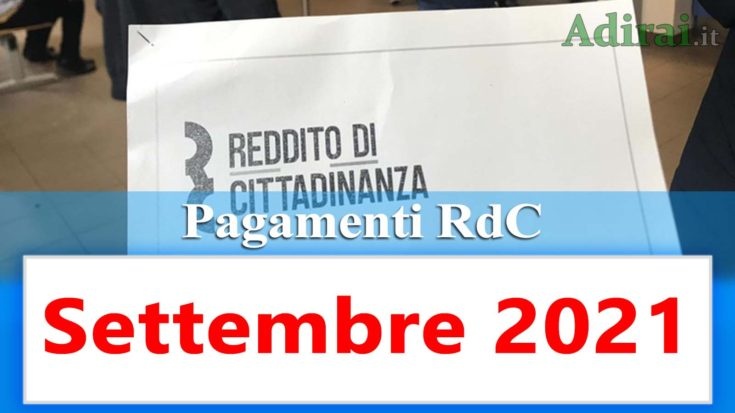 reddito di cittadinanza accredito pagamenti settembre 2021 pagamento ricarica RdC