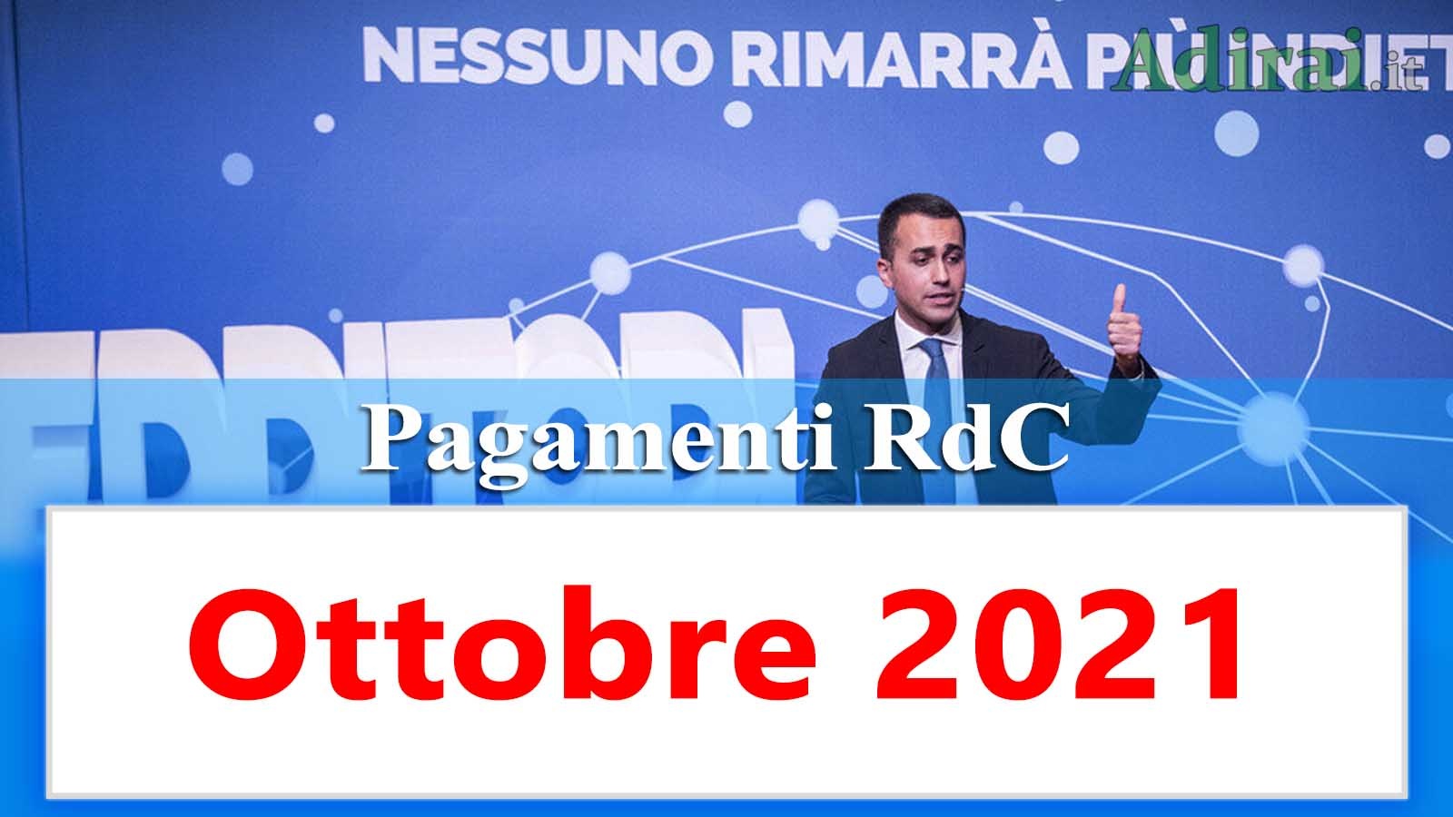 pagamenti reddito di cittadinanza ottobre 2021