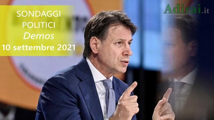 ultimi sondaggi politici 10 settembre 2021 demos - intenzioni di voto di tutti i partiti italiani