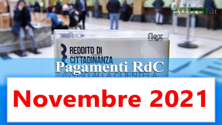 reddito di cittadinanza accredito pagamenti novembre 2021 pagamento ricarica RdC