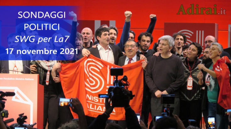 ultimi sondaggi politici 17 novembre 2021 swg la7 - intenzioni di voto di tutti i partiti italiani