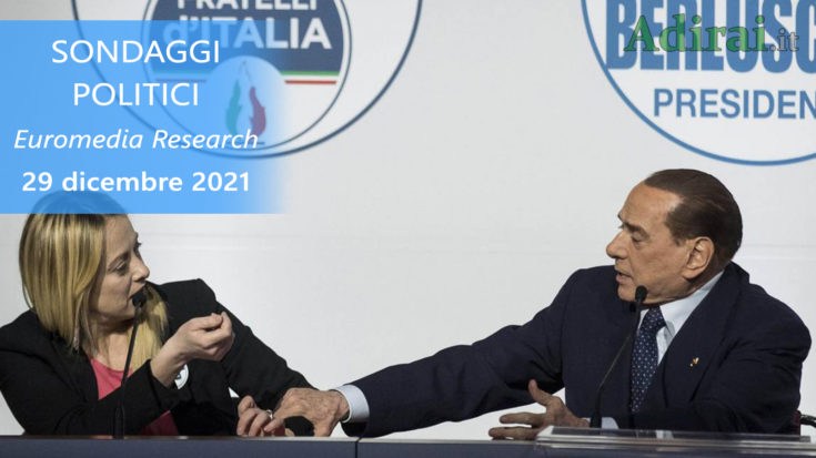 ultimi sondaggi politici 29 dicembre 2021 euromedia research - intenzioni di voto di tutti i partiti italiani