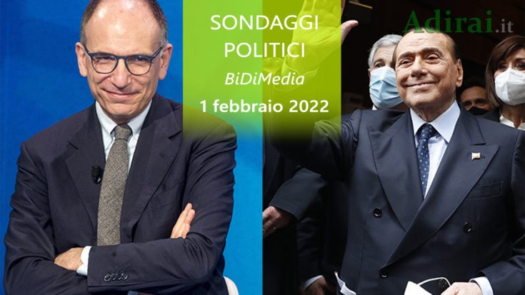 ultimi sondaggi politici 1 febbraio 2022 bidimedia - intenzioni di voto degli italiani