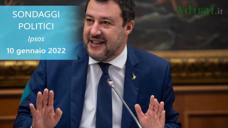 ultimi sondaggi politici 10 gennaio 2022 ipsos - intenzioni di voto degli italiani