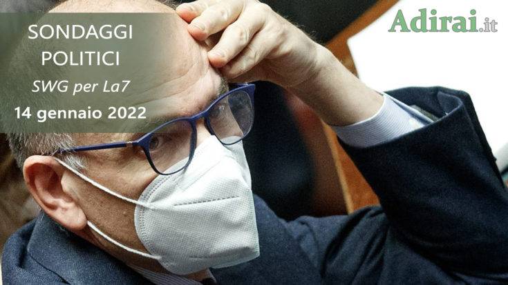 ultimi sondaggi politici 14 gennaio 2022 swg la7 - intenzioni di voto degli italiani