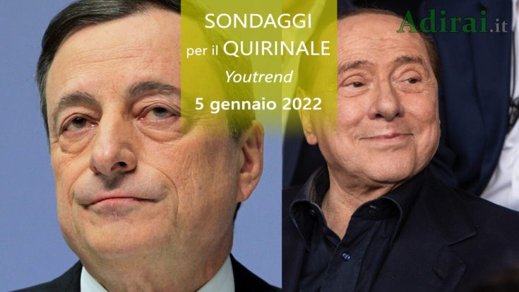 ultimi sondaggi politici quirinale 5 gennaio 2022 youtrend - intenzioni di voto degli italiani