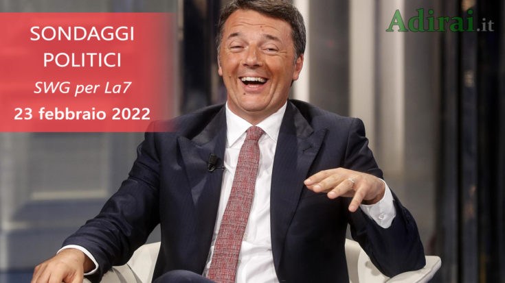 ultimi sondaggi politici 23 febbraio 2022 swg la7 - intenzioni di voto degli italiani