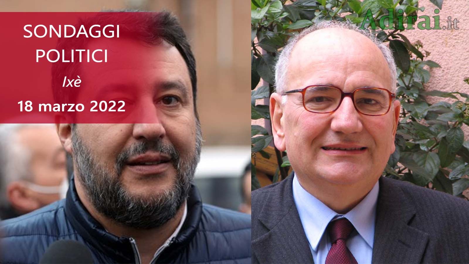 ultimi sondaggi politici 18 marzo 2022 ixe