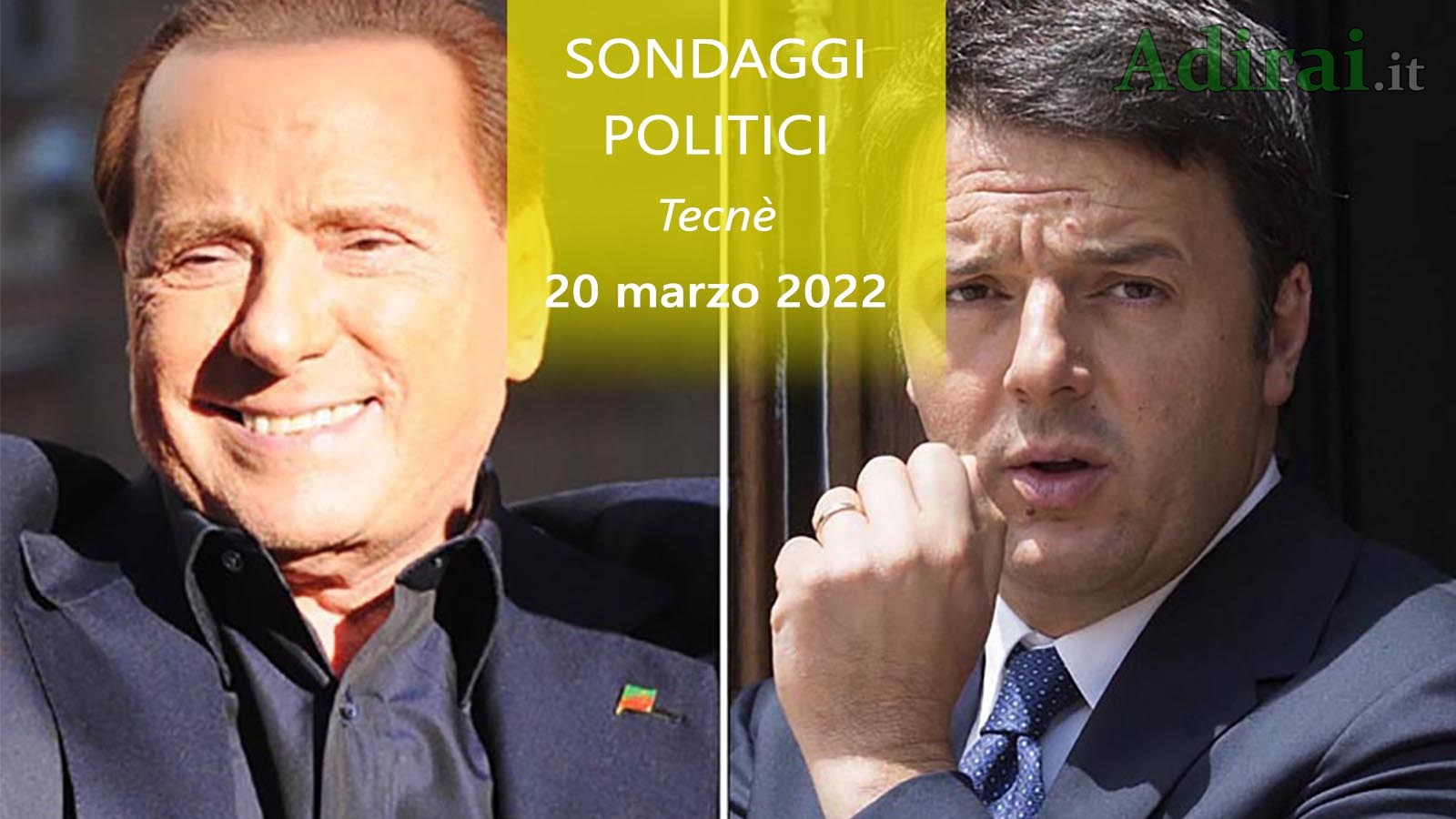 ultimi sondaggi politici 20 marzo 2022 tecne