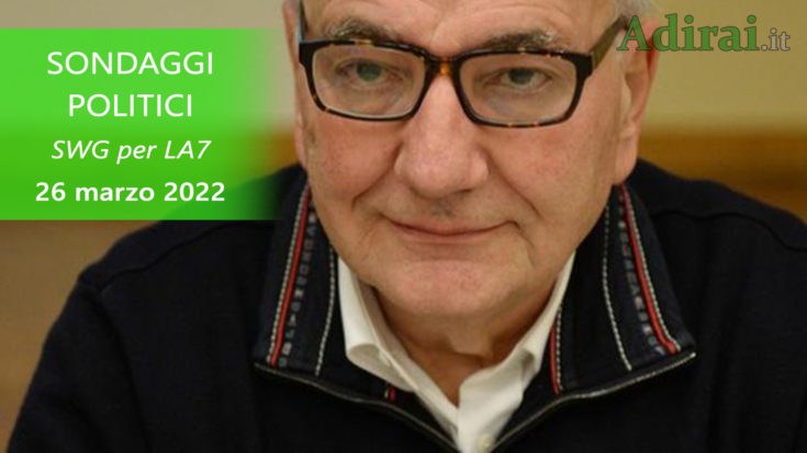 ultimi sondaggi politici 26 marzo 2022 swg la7 di tutti i partiti italiani