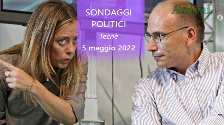 ultimi sondaggi politici 5 maggio 2022 tecne di tutti i partiti italiani