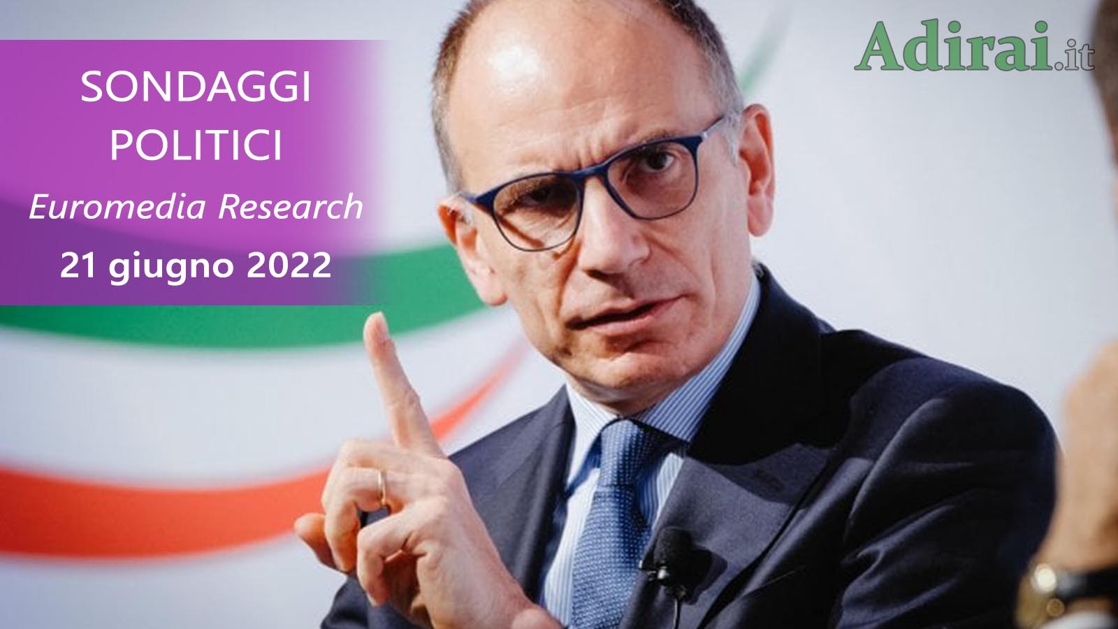 ultimi sondaggi politici 21 giugno 2022 euromedia research