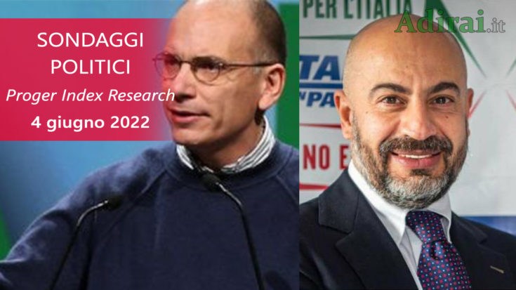 ultimi sondaggi politici 4 giugno 2022 proger index research di tutti i partiti italiani