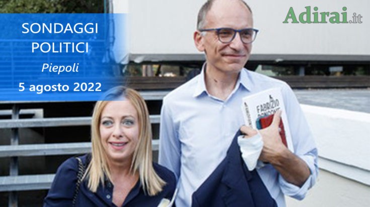 ultimi sondaggi politici 5 agosto 2022 piepoli di tutti i partiti italiani