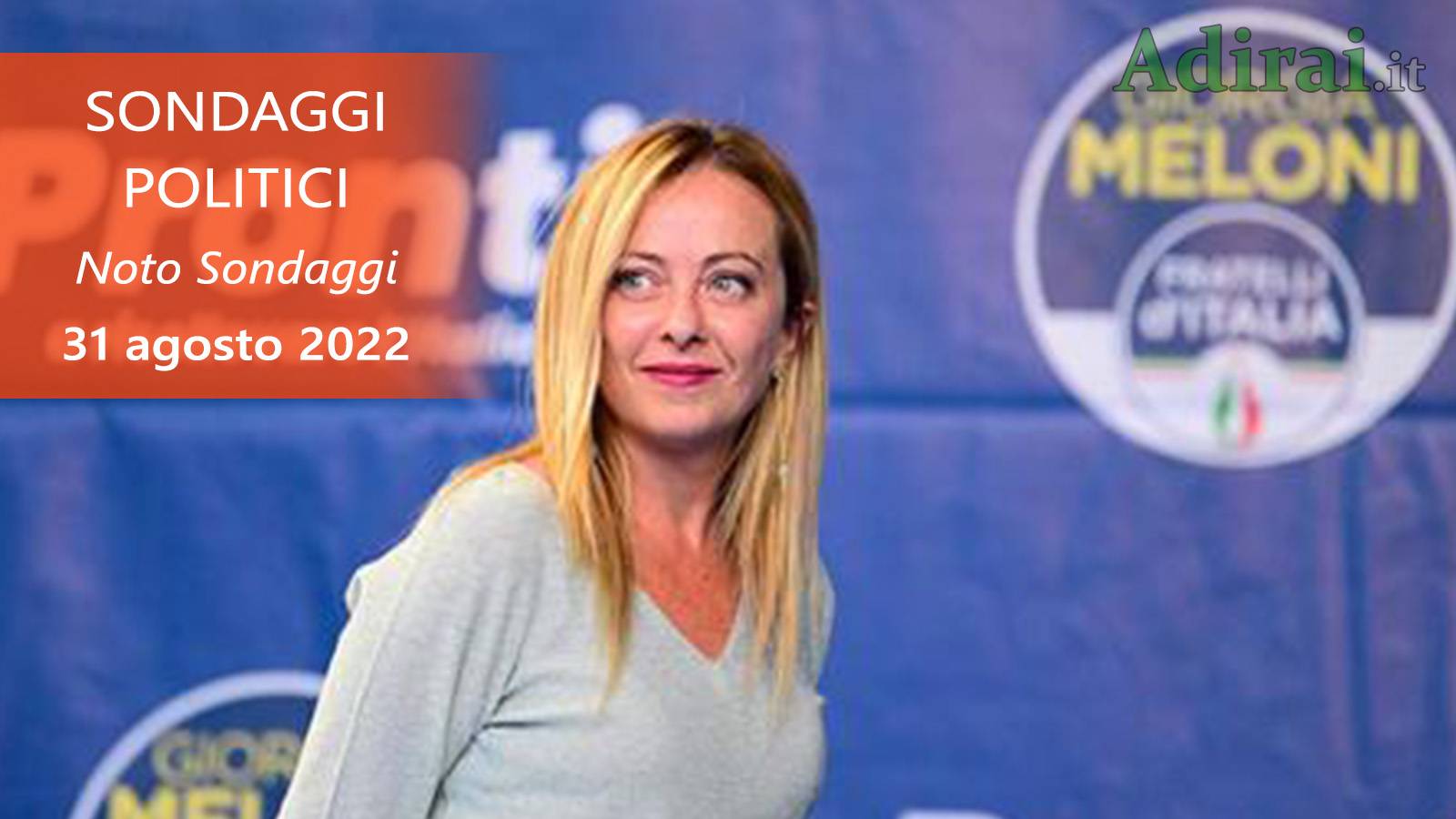 ultimi sondaggi politici 31 agosto 2022 noto di tutti i partiti italiani