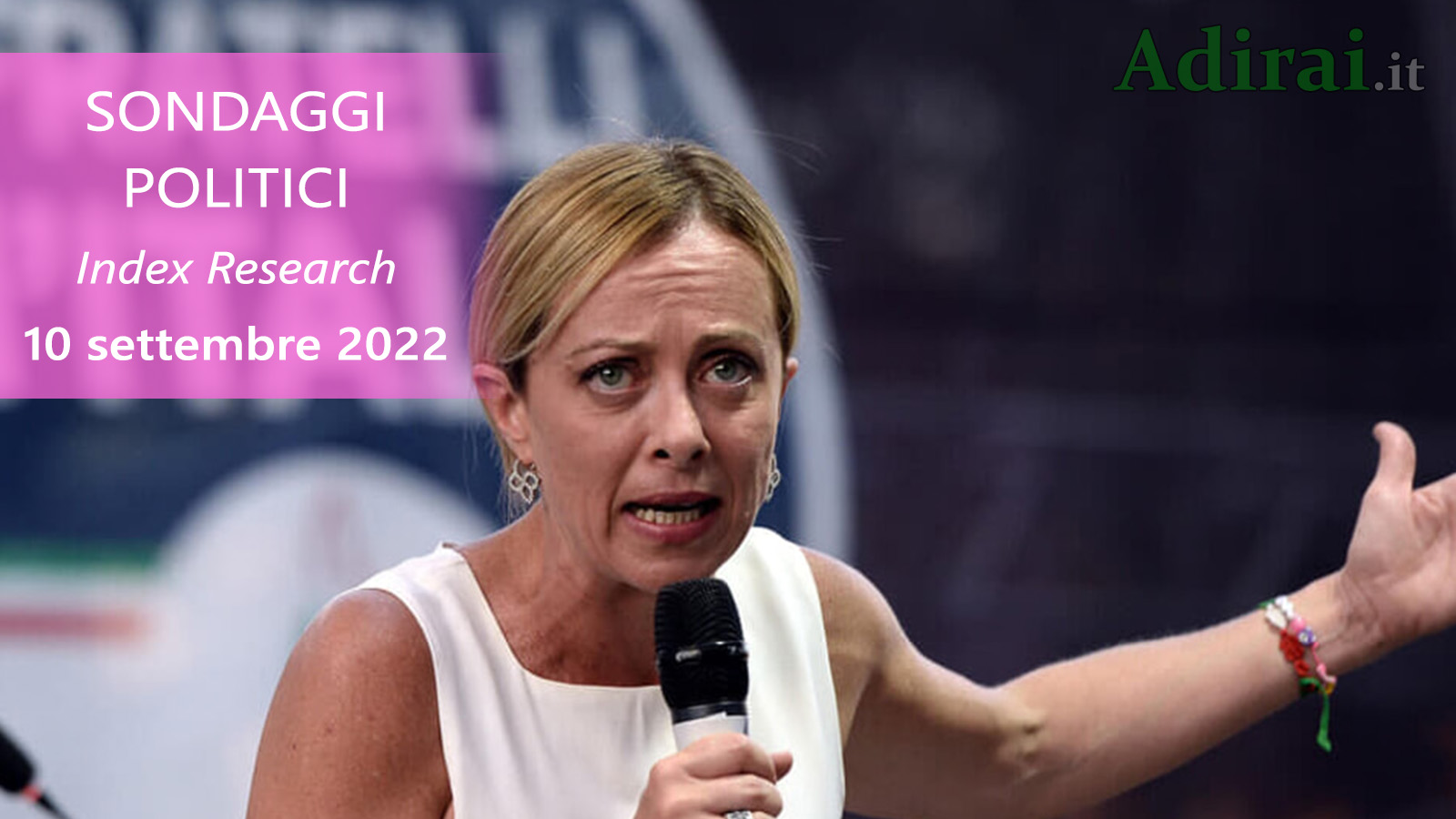 ultimi sondaggi politici 10 settembre 2022 index research di tutti i partiti italiani