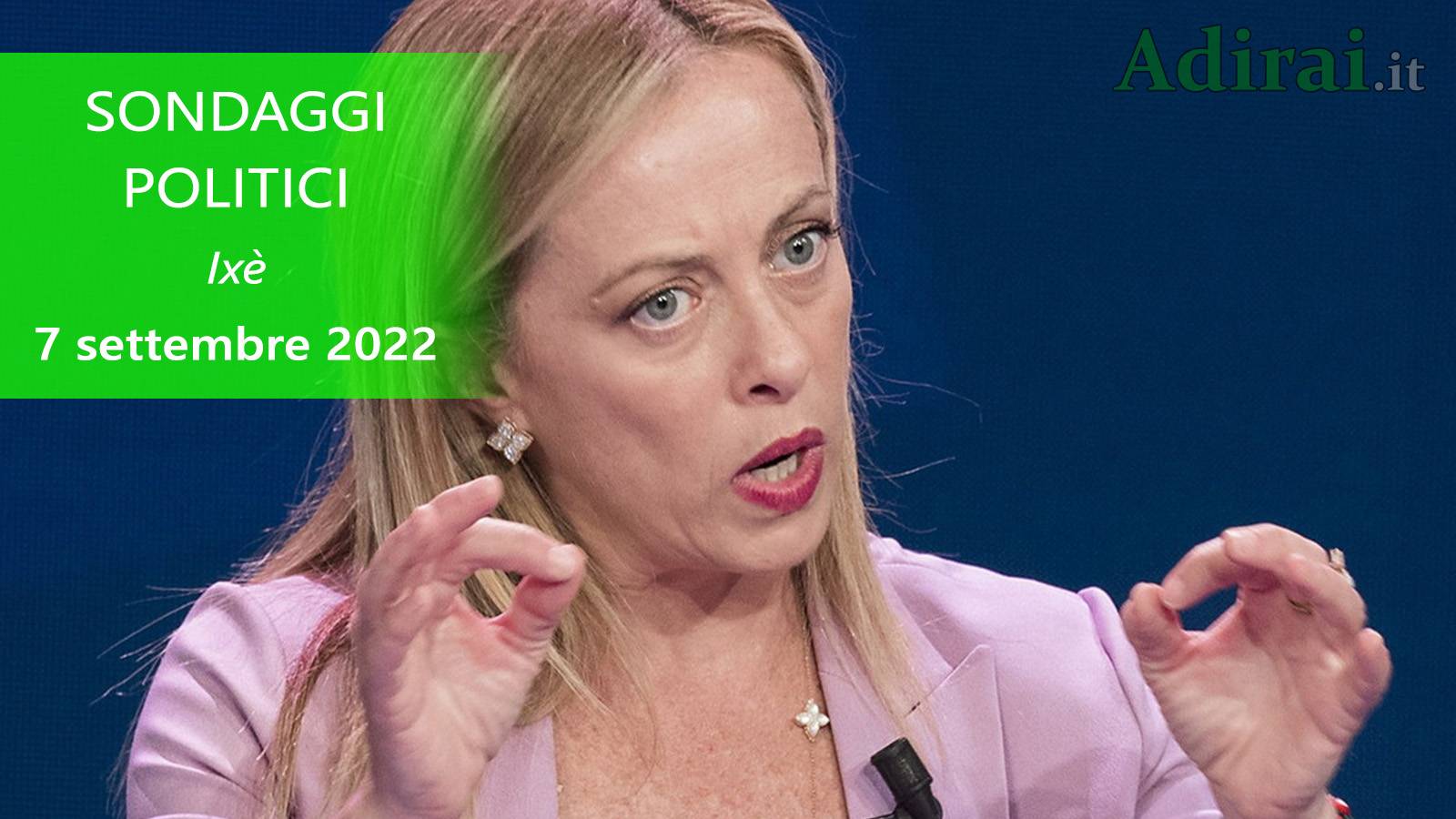 ultimi sondaggi politici 7 settembre 2022 ixe di tutti i partiti italiani