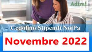 noipa cedolino stipendi pa novembre 2022