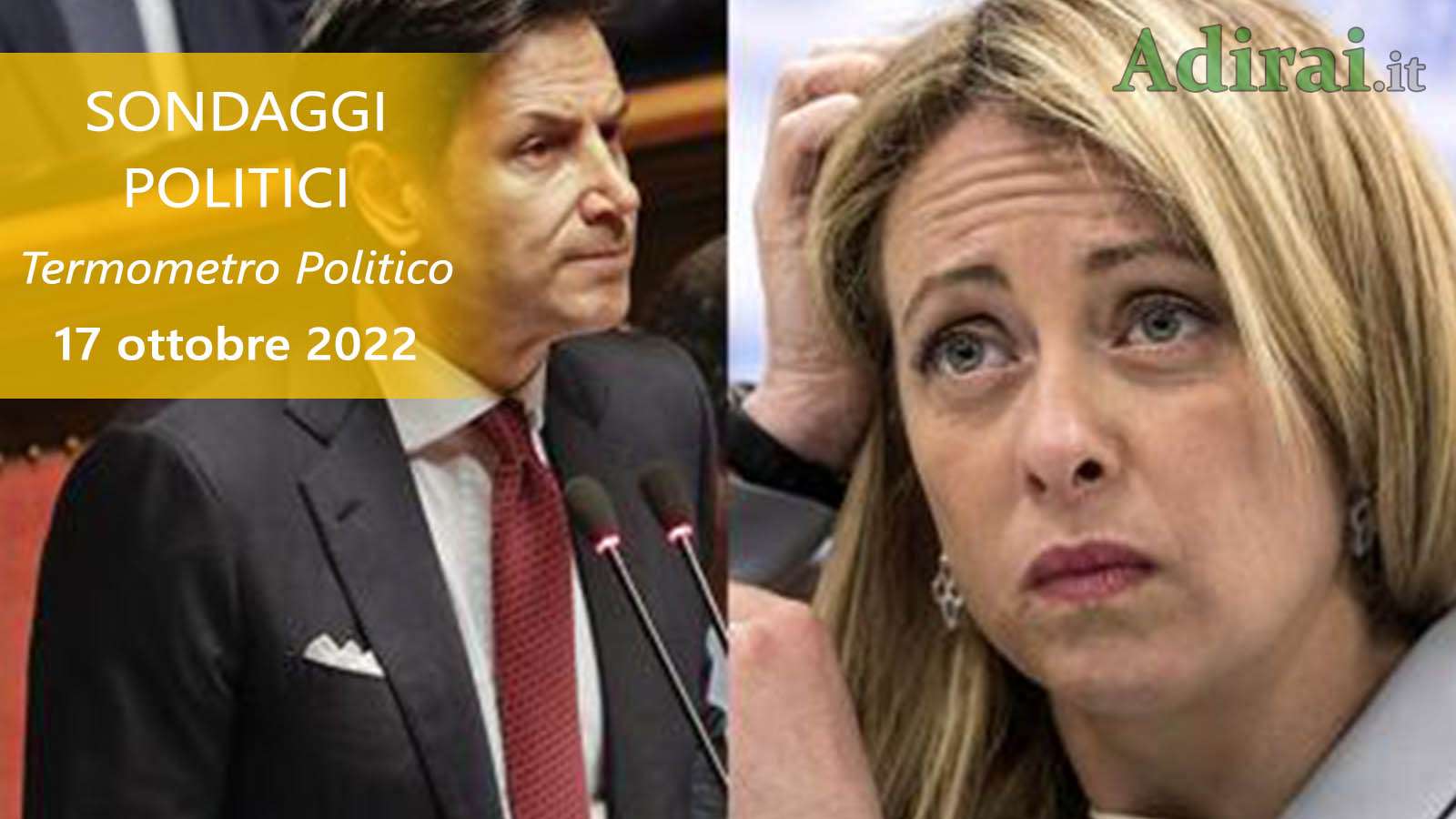 ultimi sondaggi politici 17 ottobre 2022 termometro politico