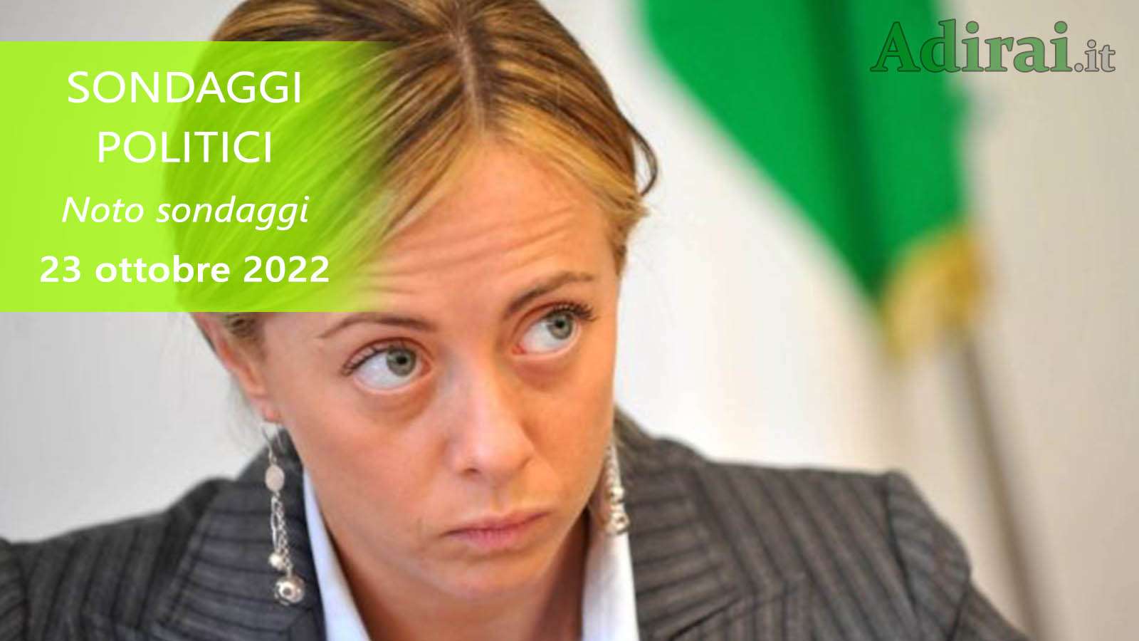 ultimi sondaggi politici 23 ottobre 2022 noto