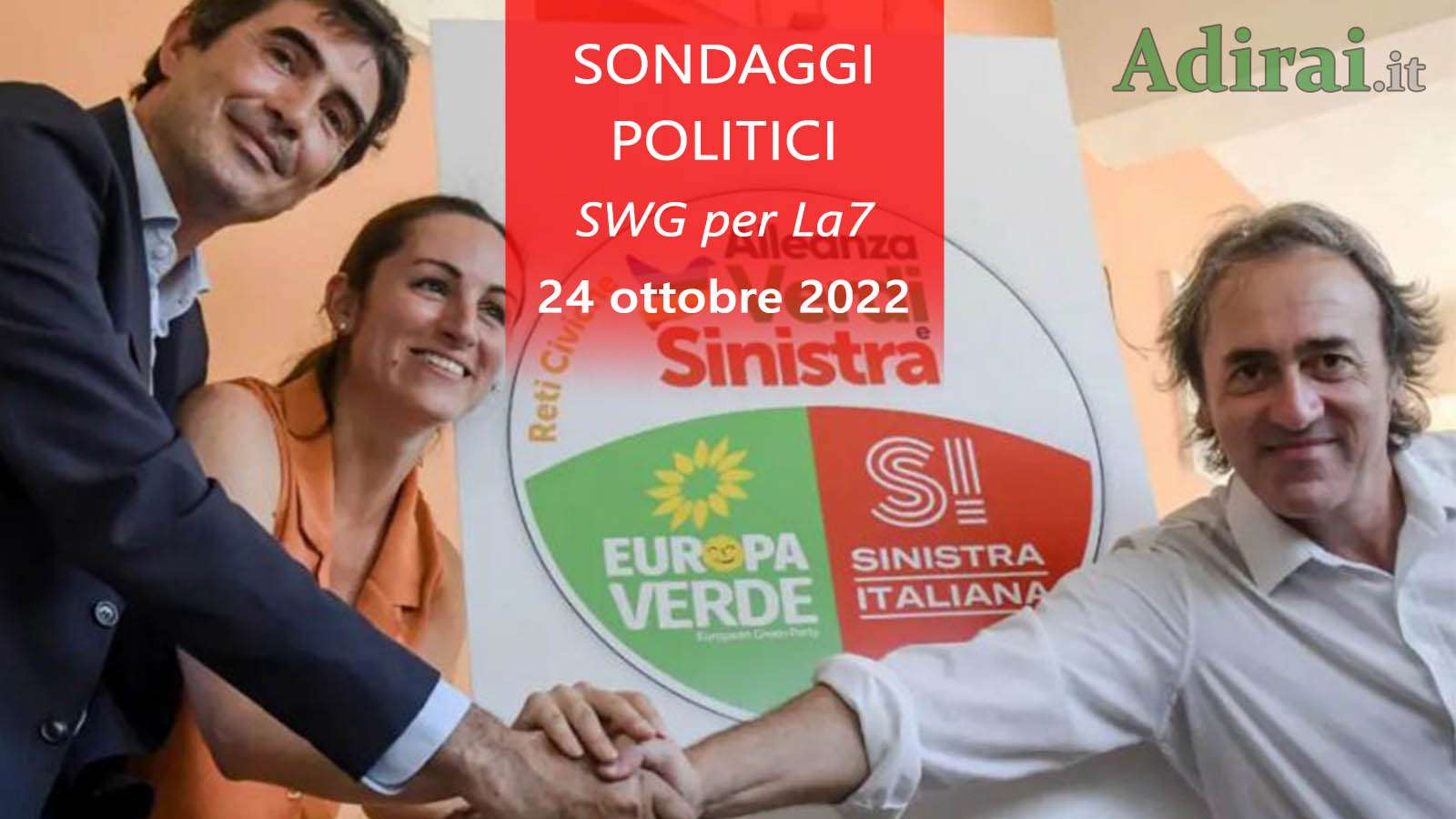 ultimi sondaggi politici 24 ottobre 2022 swg per la7