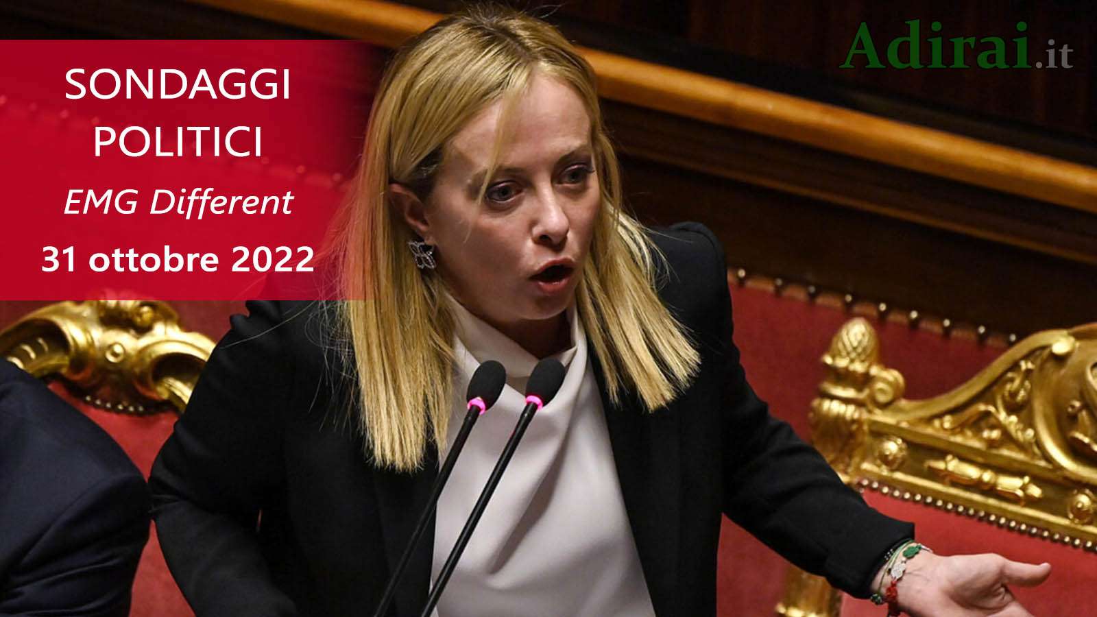 ultimi sondaggi politici 31 ottobre 2022 emg different