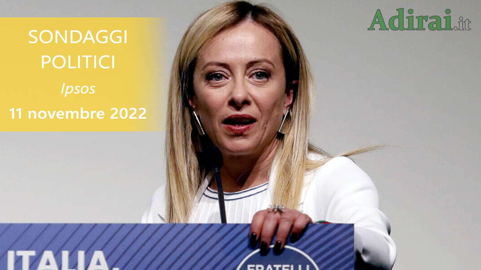 ultimi sondaggi politici 11 novembre 2022 ipsos