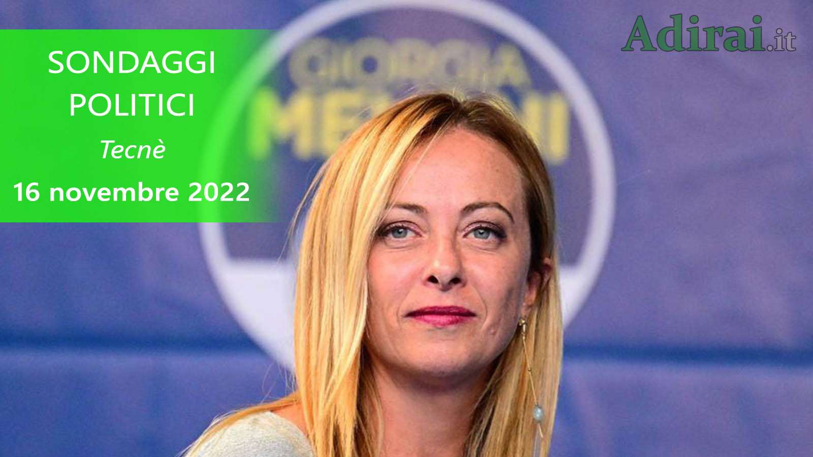 ultimi sondaggi politici 16 novembre 2022 tecne