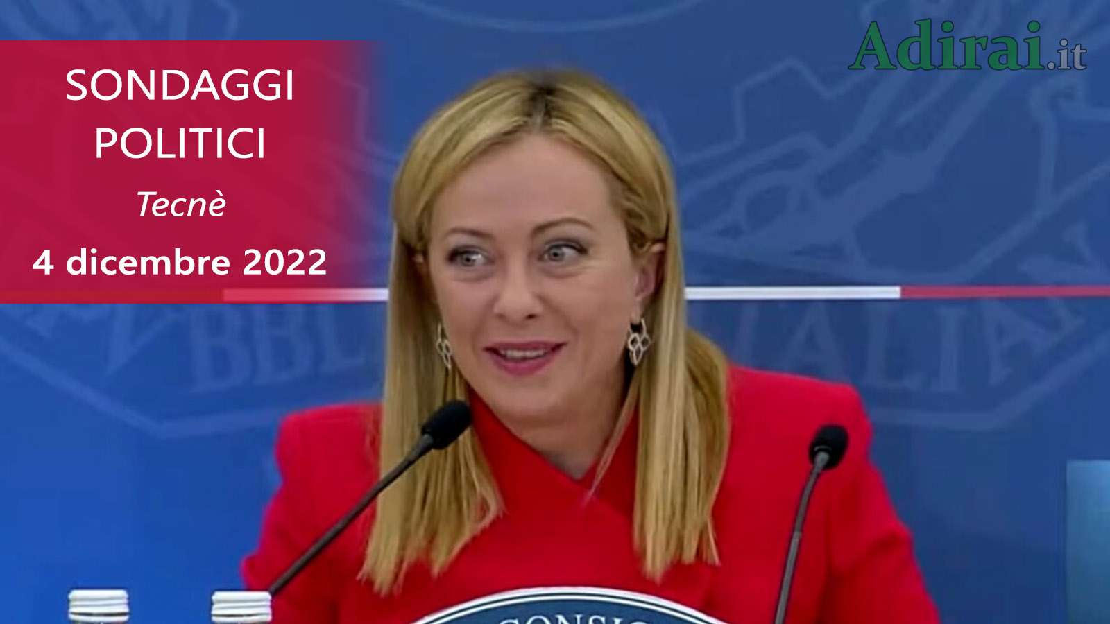 ultimi sondaggi politici 4 dicembre 2022 tecne