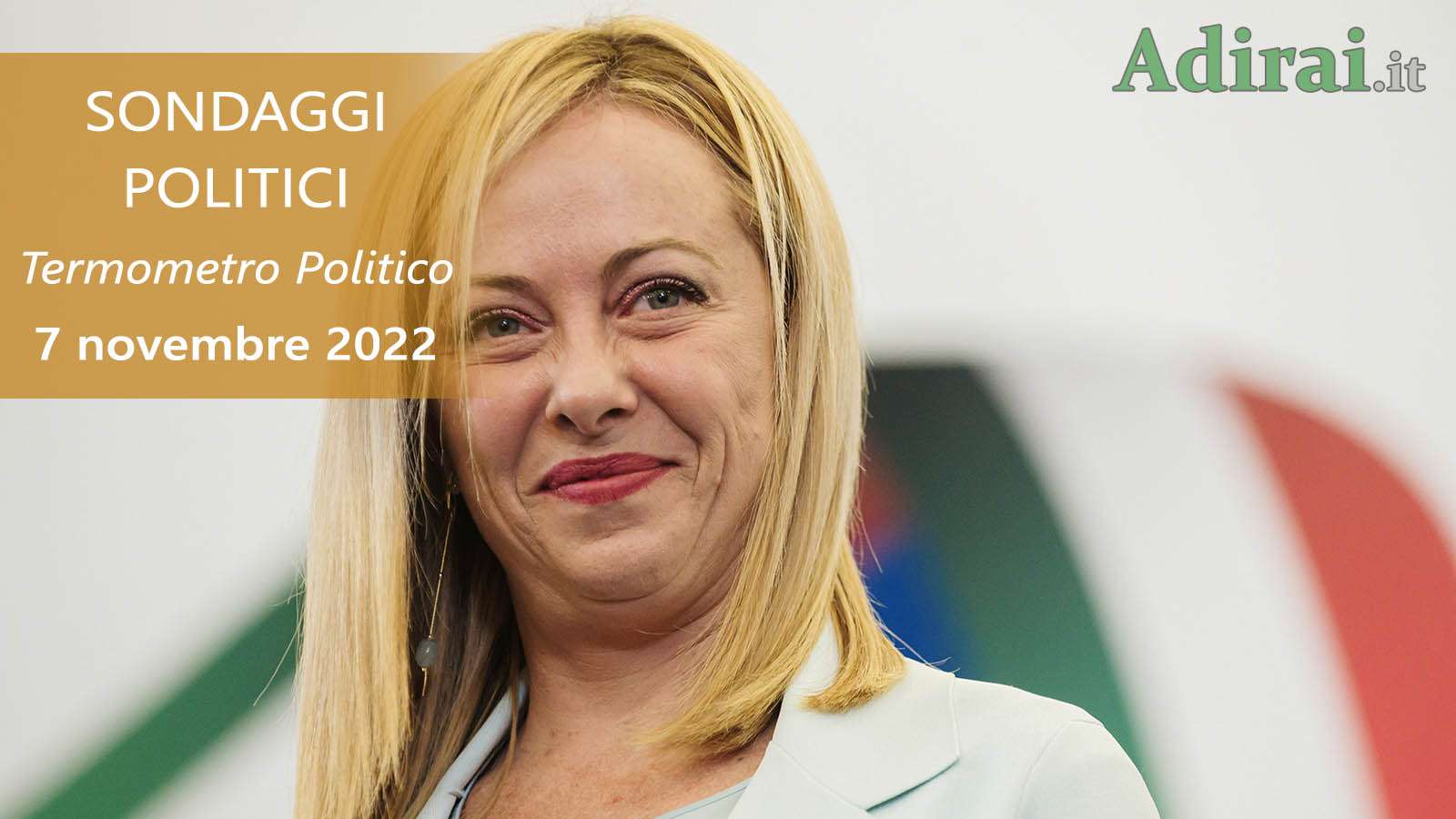 ultimi sondaggi politici 7 novembre 2022 termometro politico