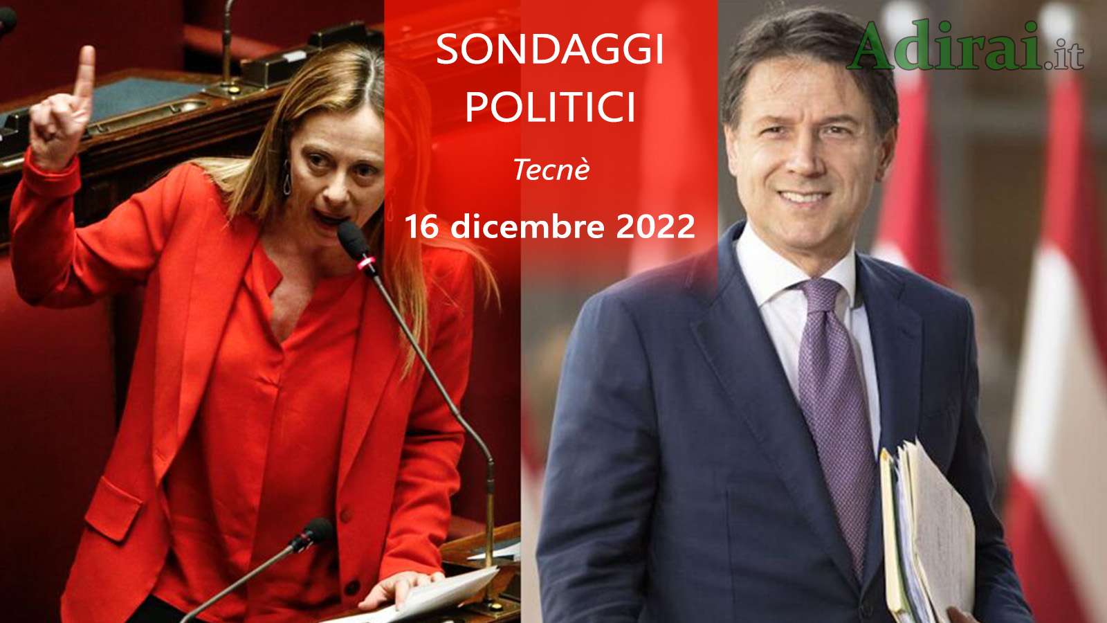 ultimi sondaggi politici 16 dicembre 2022 tecne