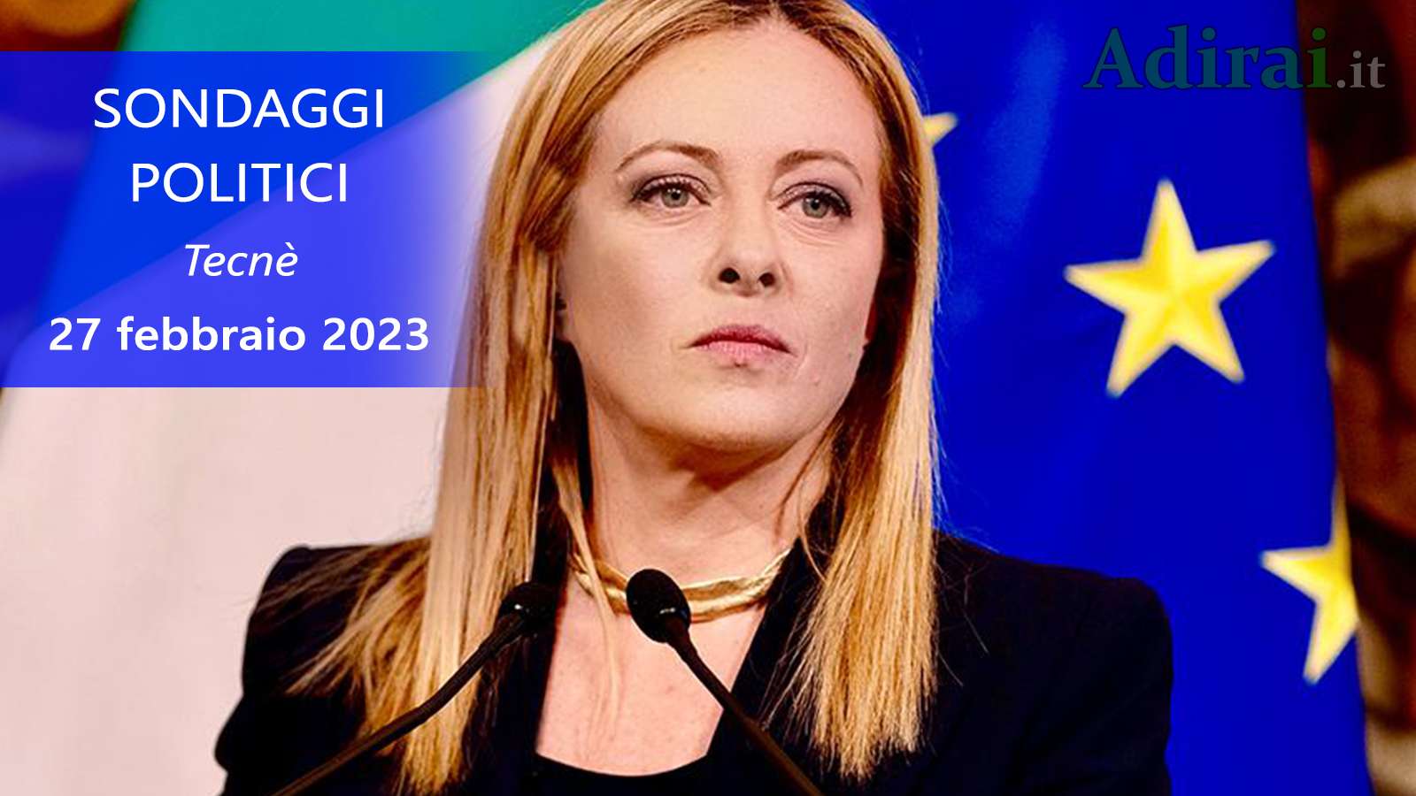 ultimi sondaggi politici 27 febbraio 2023 tecne