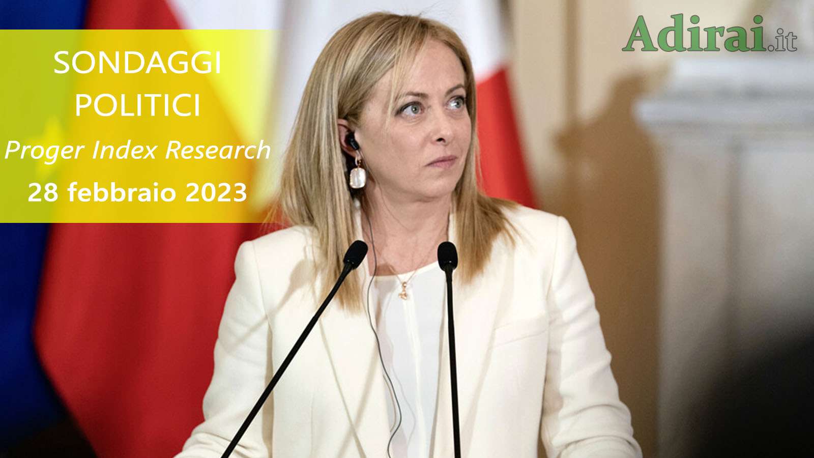 ultimi sondaggi politici 28 febbraio 2023 proger index research