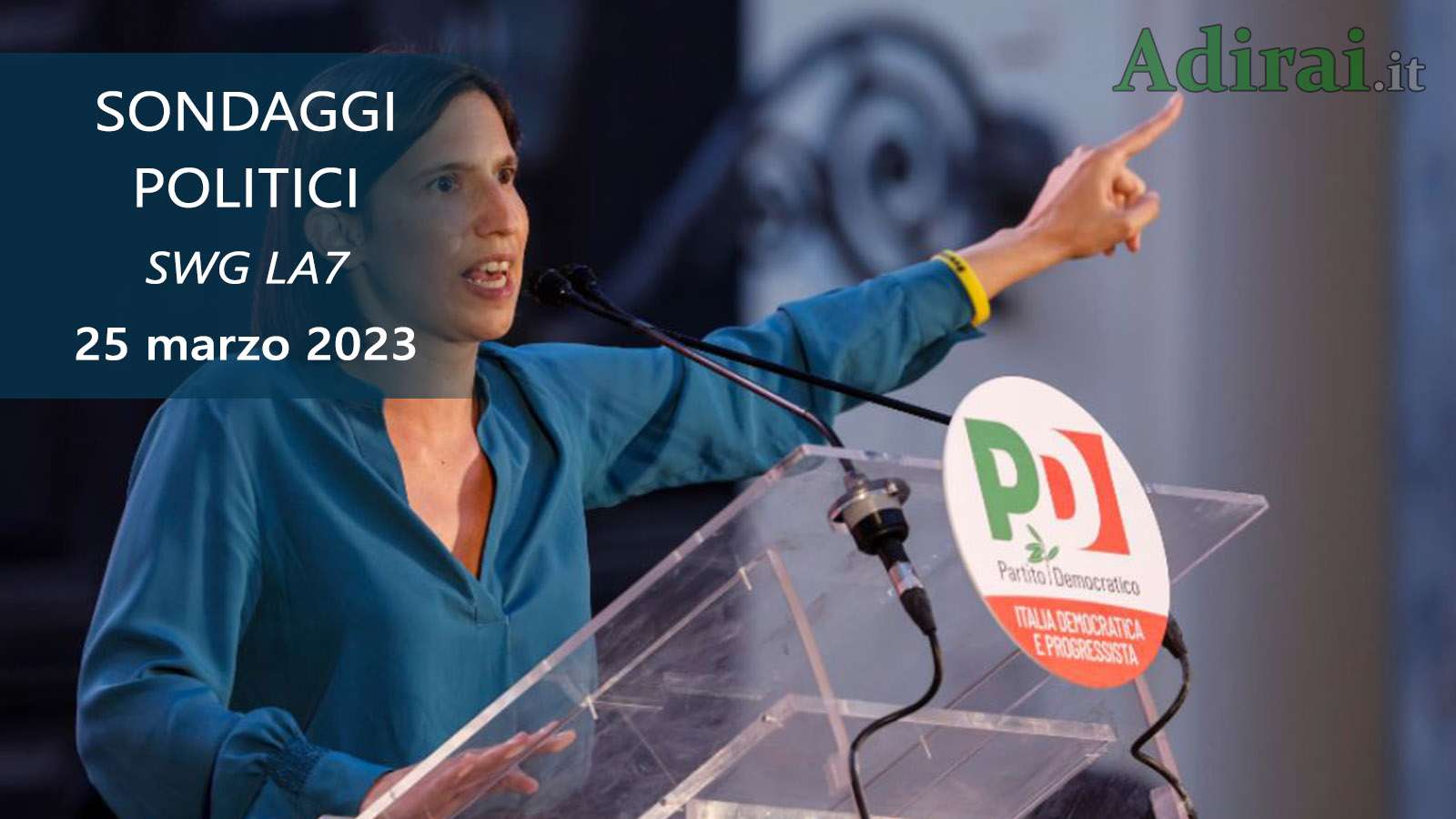 ultimi sondaggi politici 25 marzo 2023 swg la7